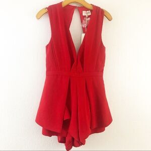 L’atiste Open Back Red Romper size M